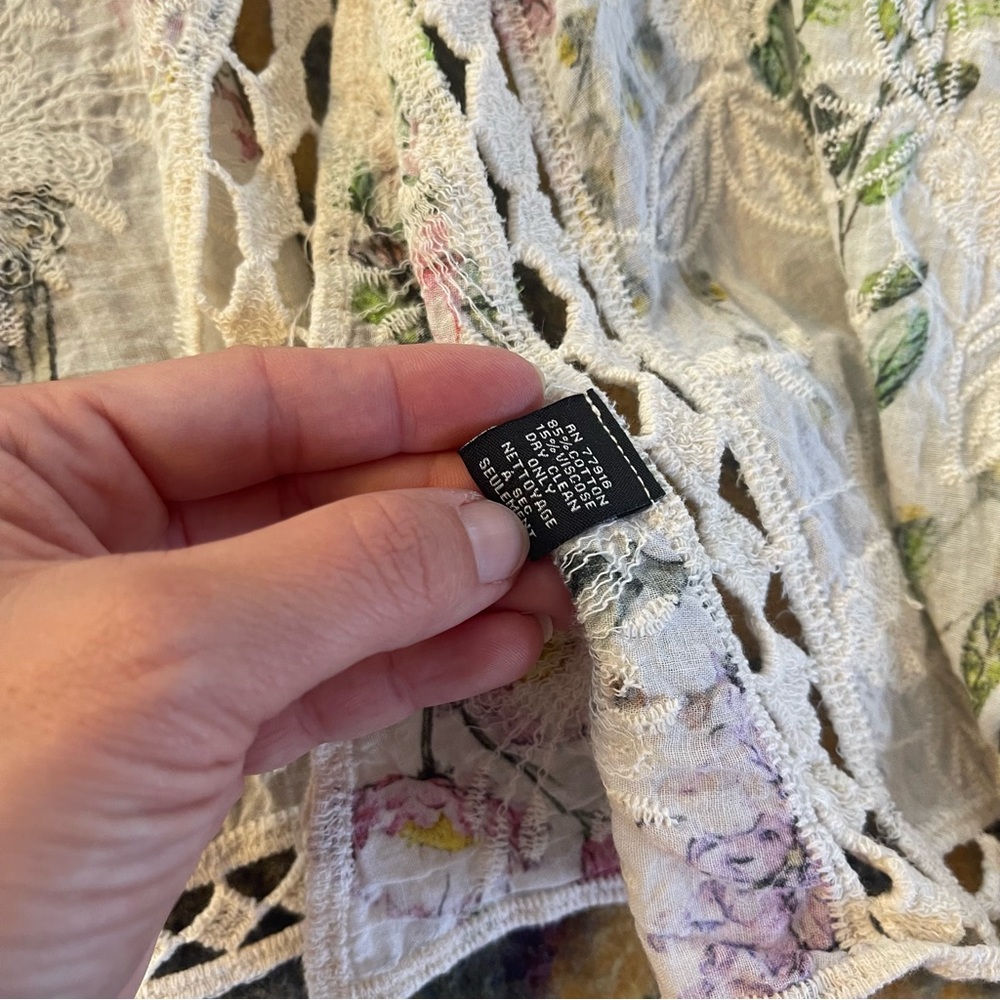 Anthropologie cape duster one size embroidered - Picture 4 of 6